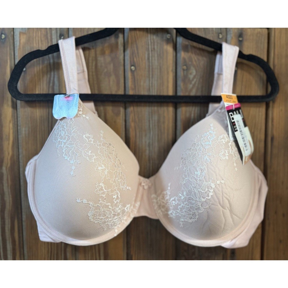Bali Desire Natural Lift Bra Womens 40DD Lace Style D653 Pink Underwired NWT